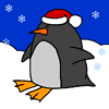 Pinguin im Schnee